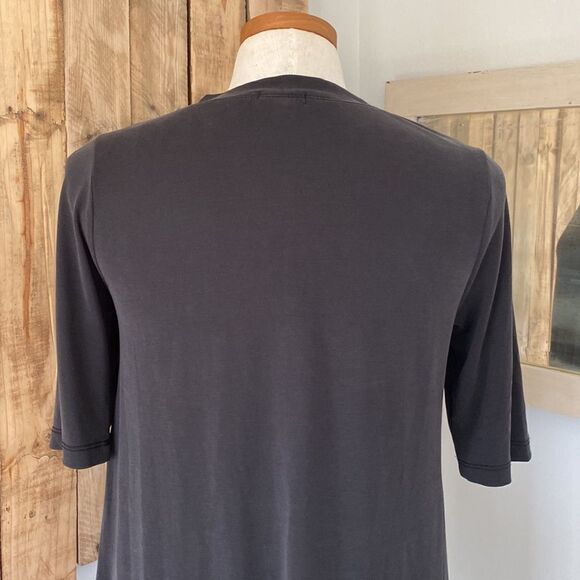 Mododoc V-Neck T Shirt Tunic With Curved Hem Oversized Fit Size Extra Small - Picture 5 of 10